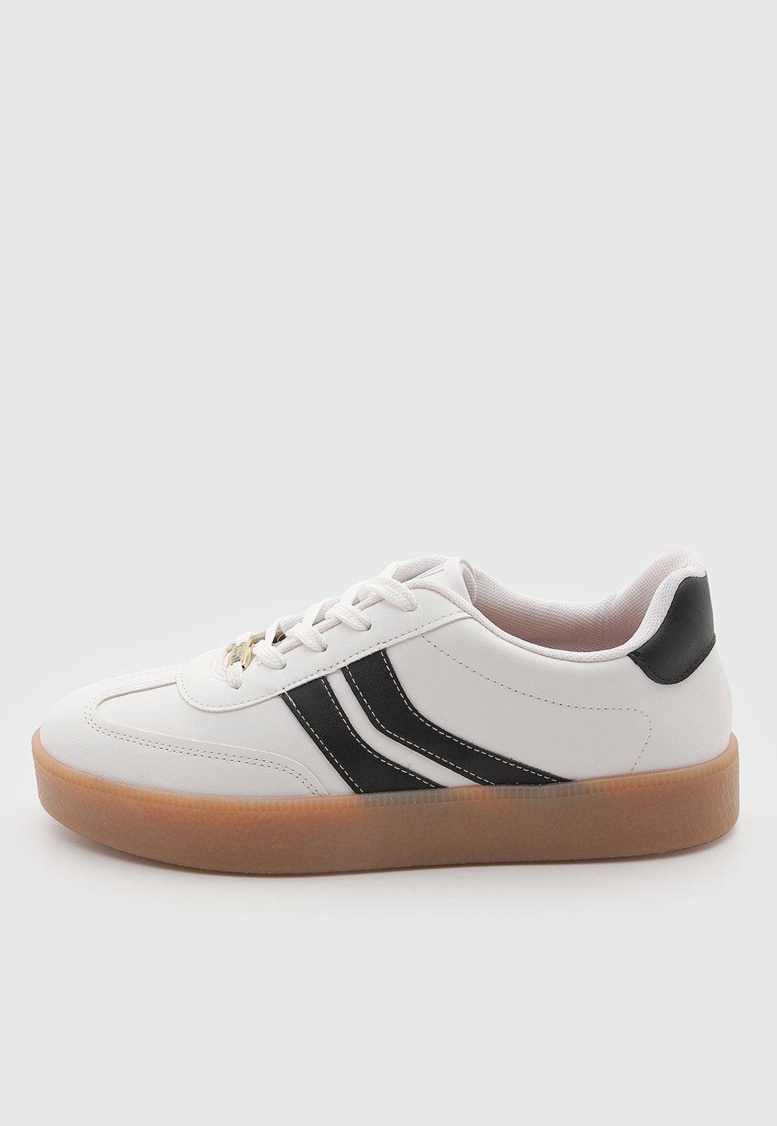 Tênis Feminino Vizzano Detalhe Contrastante Branco