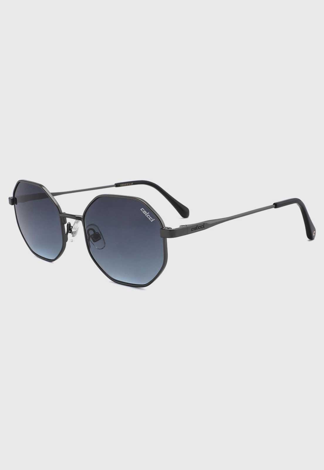 Óculos de Sol Masculino Colcci Octogonal Fosco Grafite