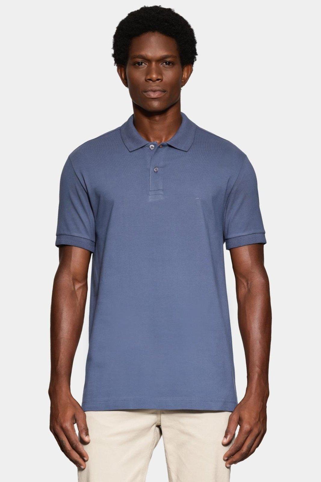 Polo Aramis Manga Curta Gola Jacquard