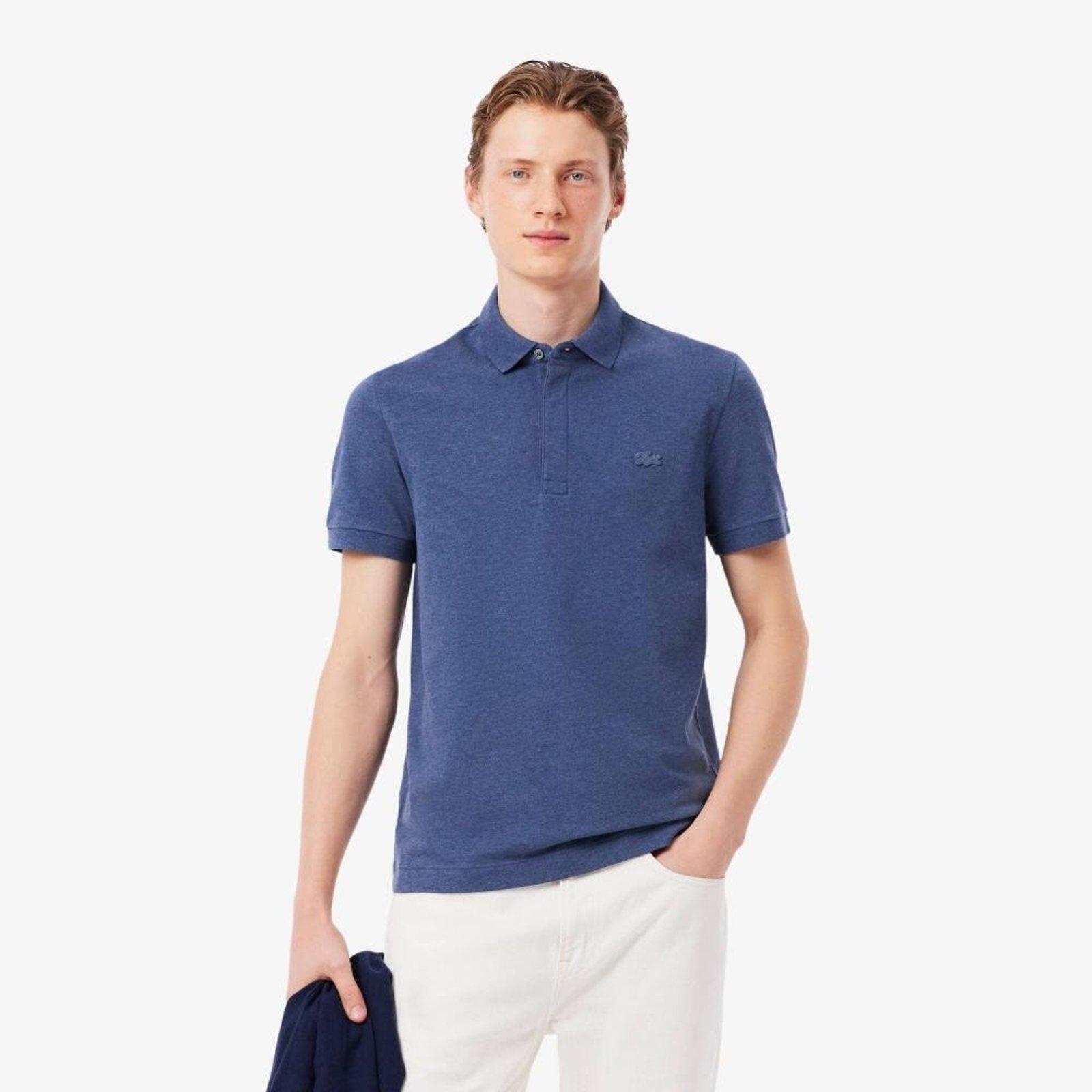 Polo Regular Fit Paris em Piqué Stretch Azul