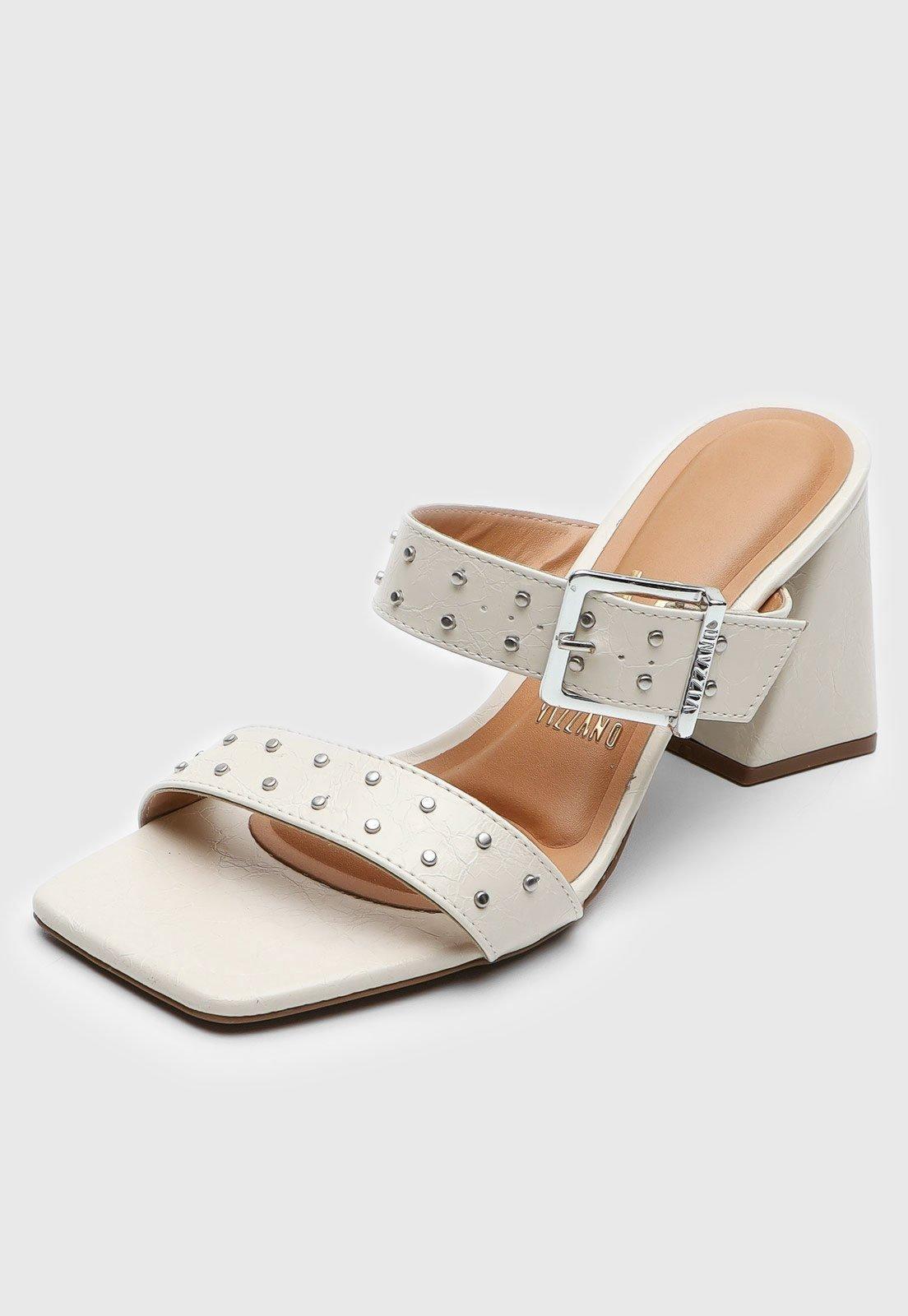 Sandália Vizzano Tachas Off-White
