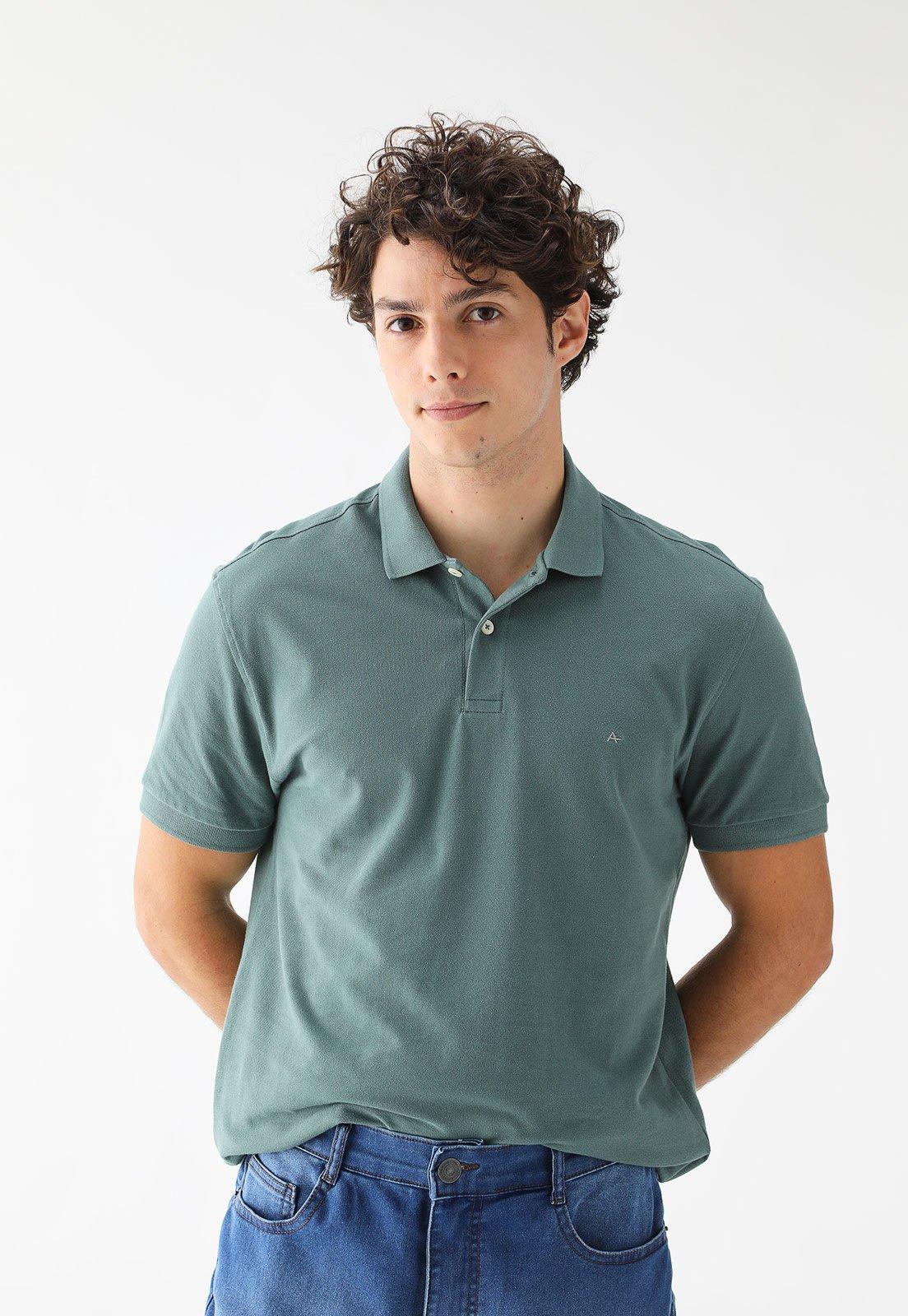 Camisa Polo Aramis Reta Logo Verde
