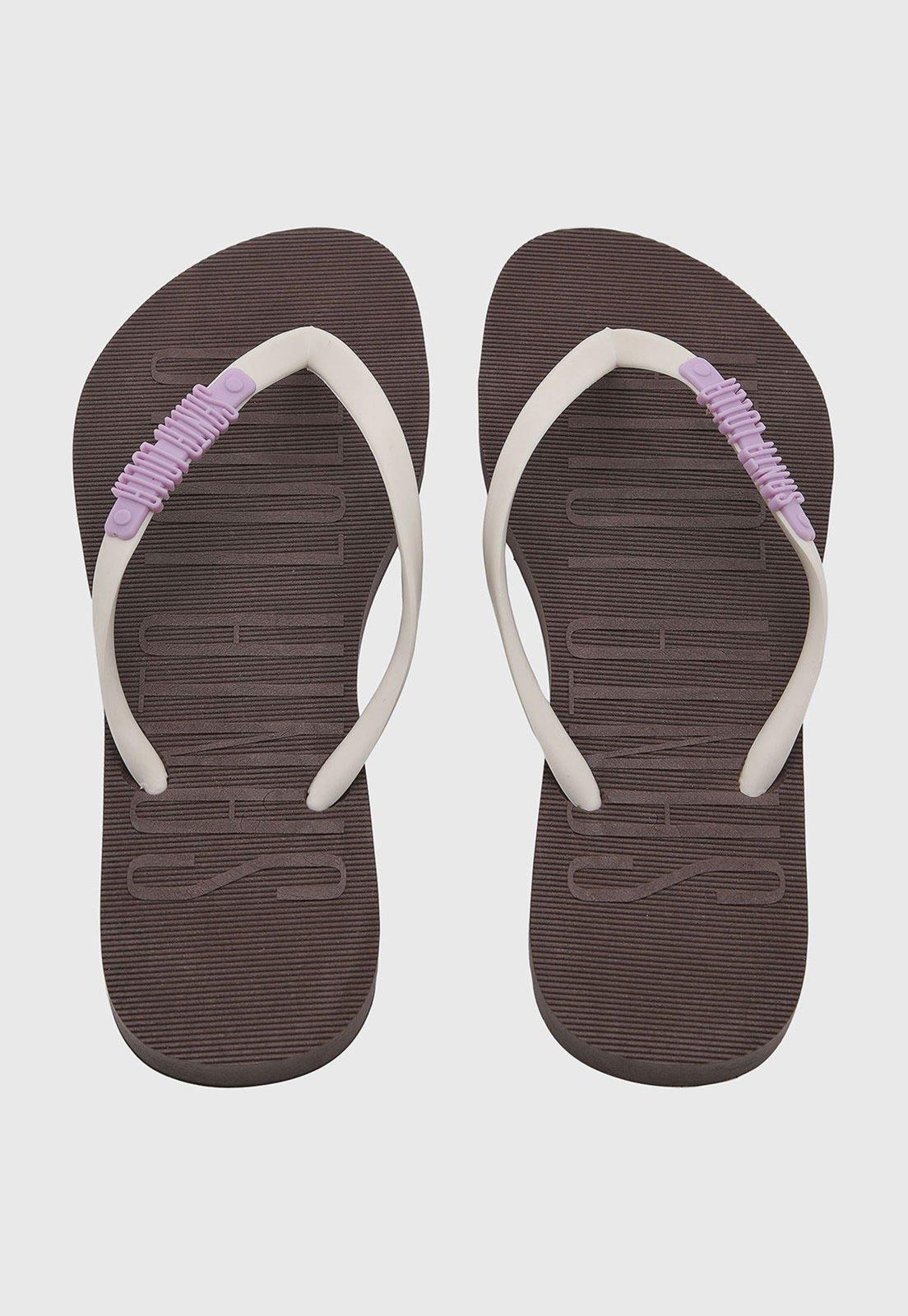 Chinelo Feminino Santa Lolla Logo Marrom