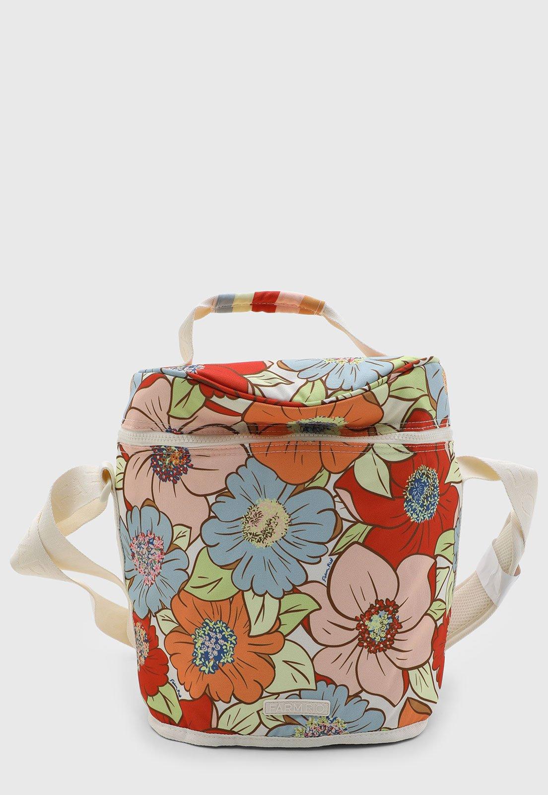 Bolsa Feminina FARM Estampada Floral Off-White