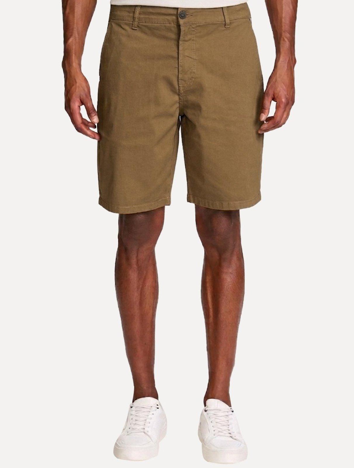 Bermuda John John Masculina Chino Portland Cáqui Escuro