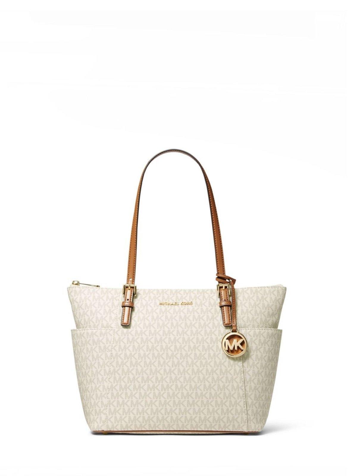 Bolsa tote jet set logo média Bolsa tote jet set logo média Vanilla/acrn