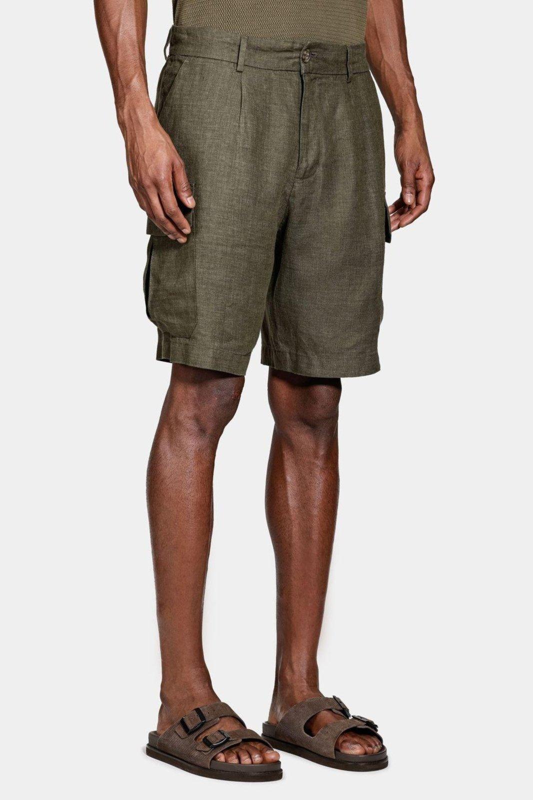 Bermuda Aramis Chino Cargo em Linho