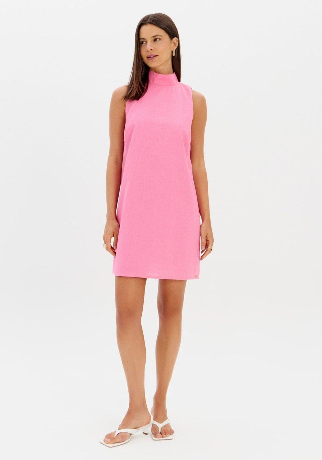 Vestido Linho Sem Mangas Descolado Lança Perfume