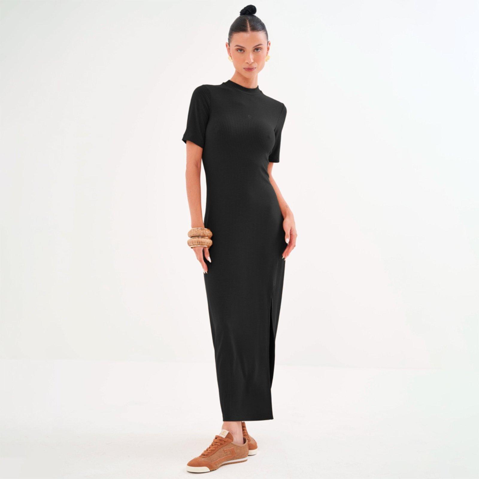 Vestido Super Mid Colcci Classic Pr26 Preto Feminino
