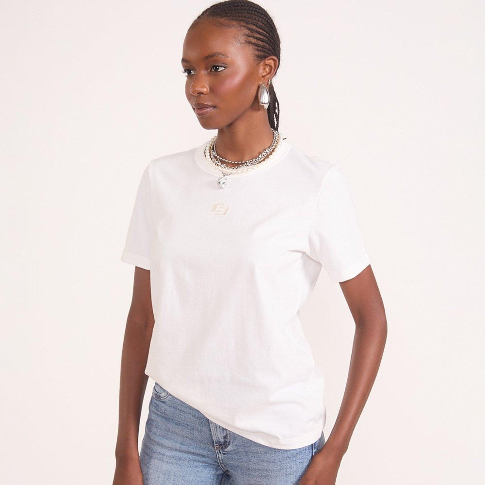 Camiseta Colcci Mid Iconic In26 Off White Feminino