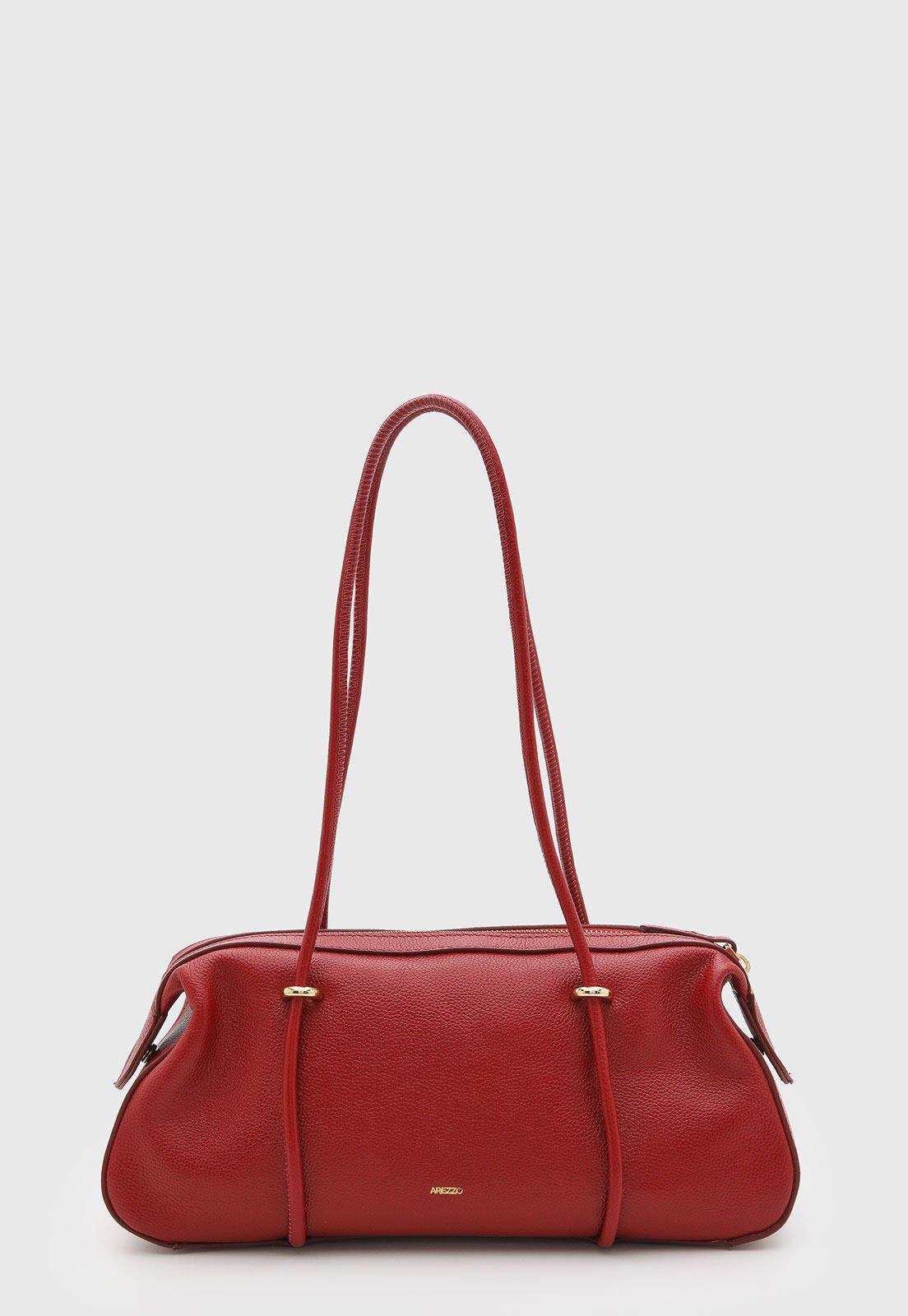 Bolsa Feminina Arezzo Estruturada Couro Vermelha