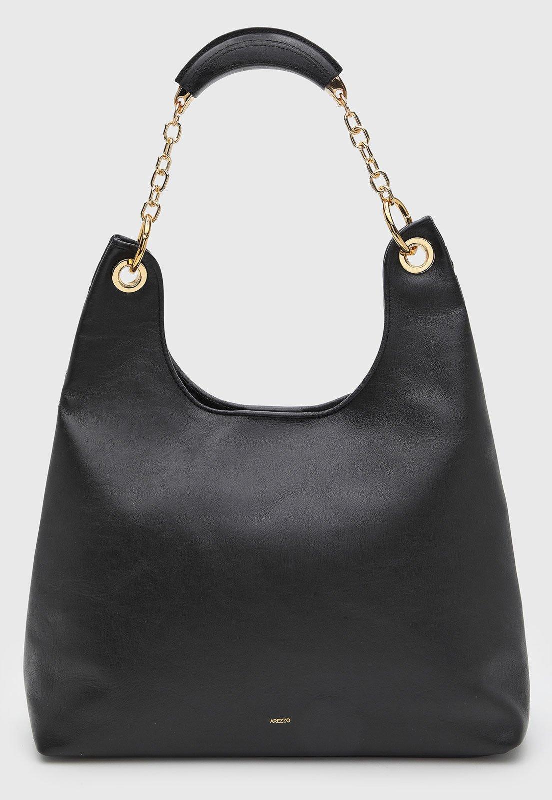 Bolsa Grande Feminina Arezzo Corrente Preta