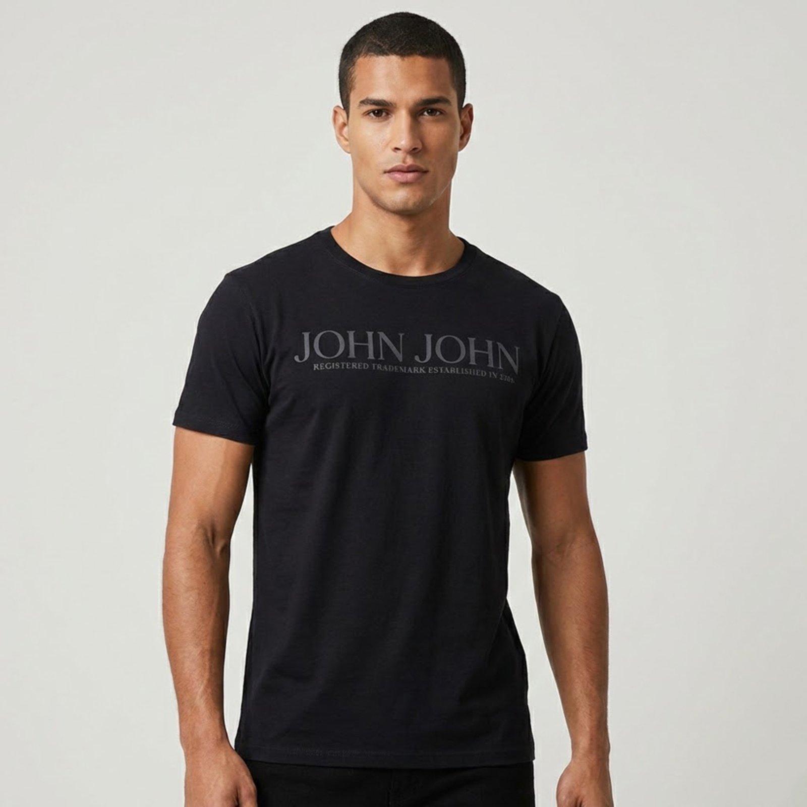 Camiseta John John Slim Standard Ou26 Preto Masculino