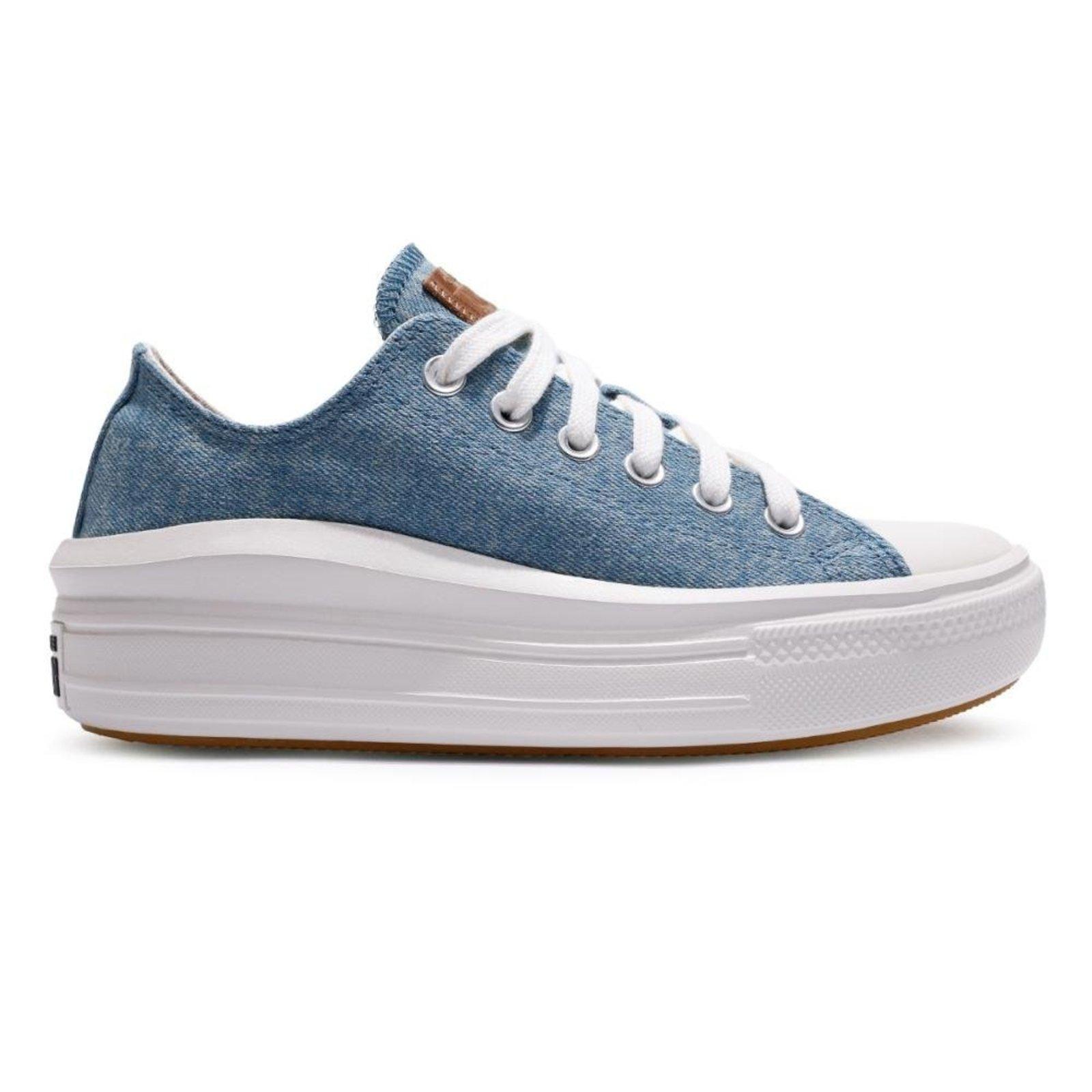 Tênis Converse All Star Chuck Taylor Move Denim Cano Baixo Feminino Azul