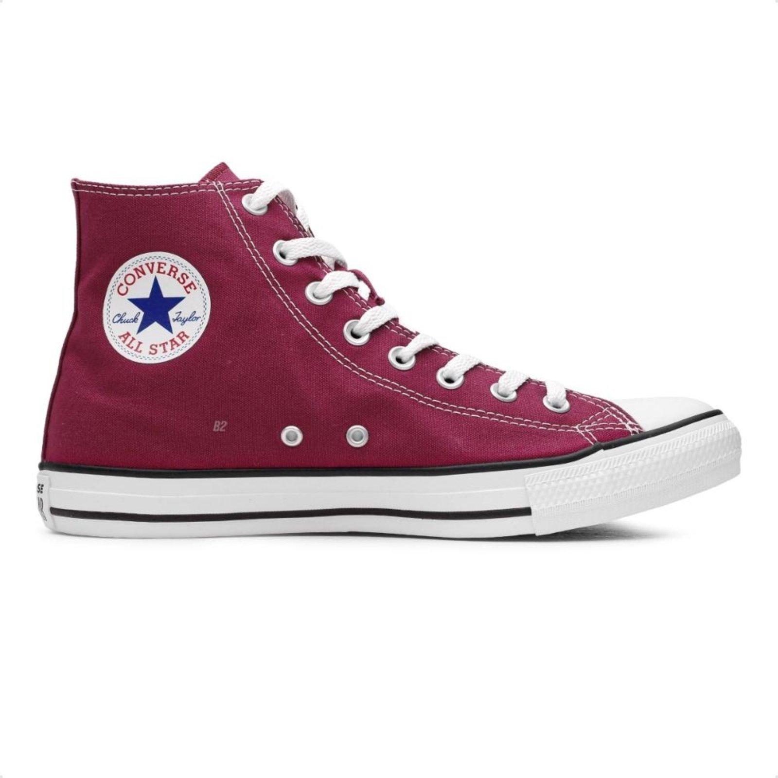 Tênis Converse Chuck Taylor All Star Cano Alto Feminino Bordô