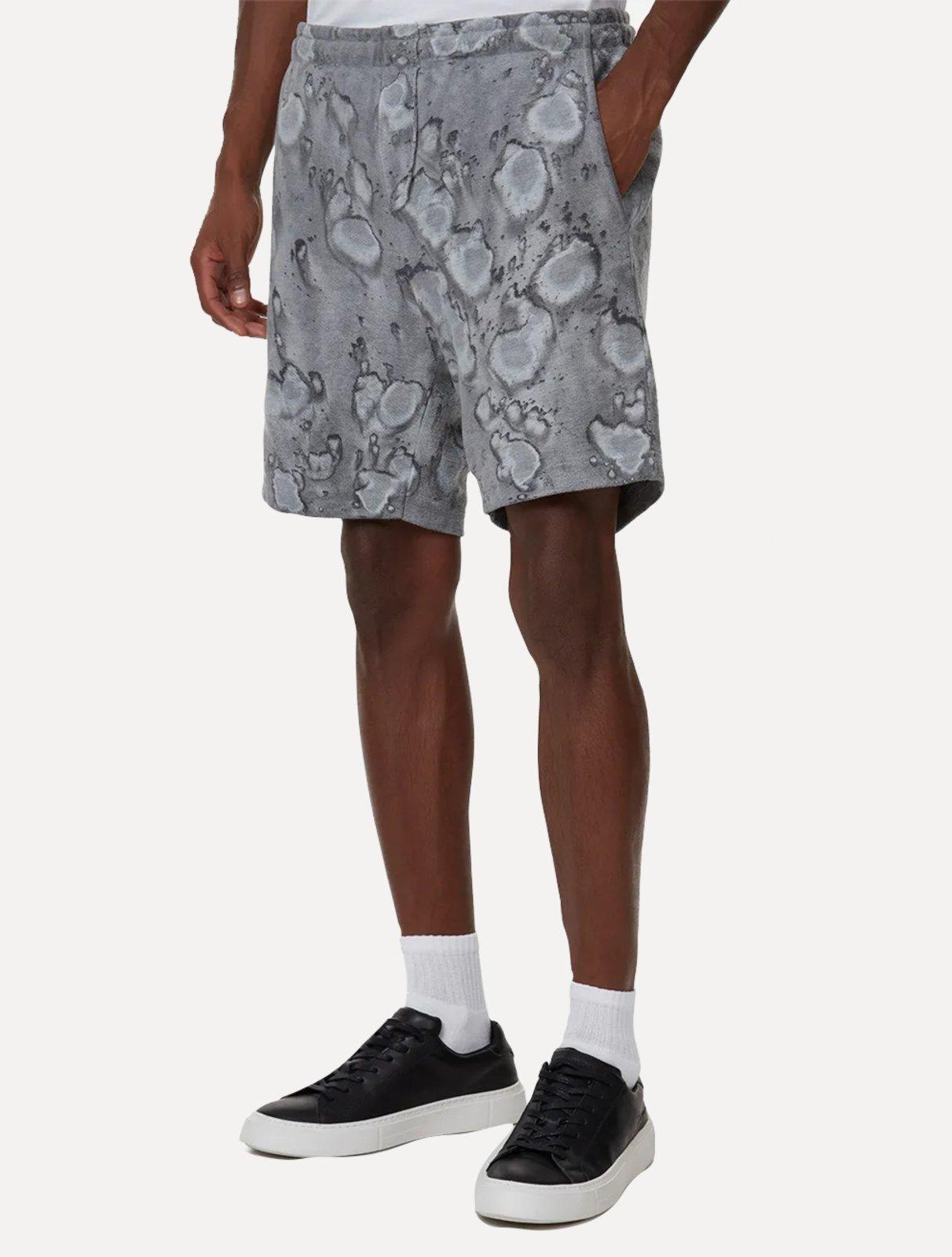 Bermuda John John Moletom Masculina Regular Splash Cinza Médio