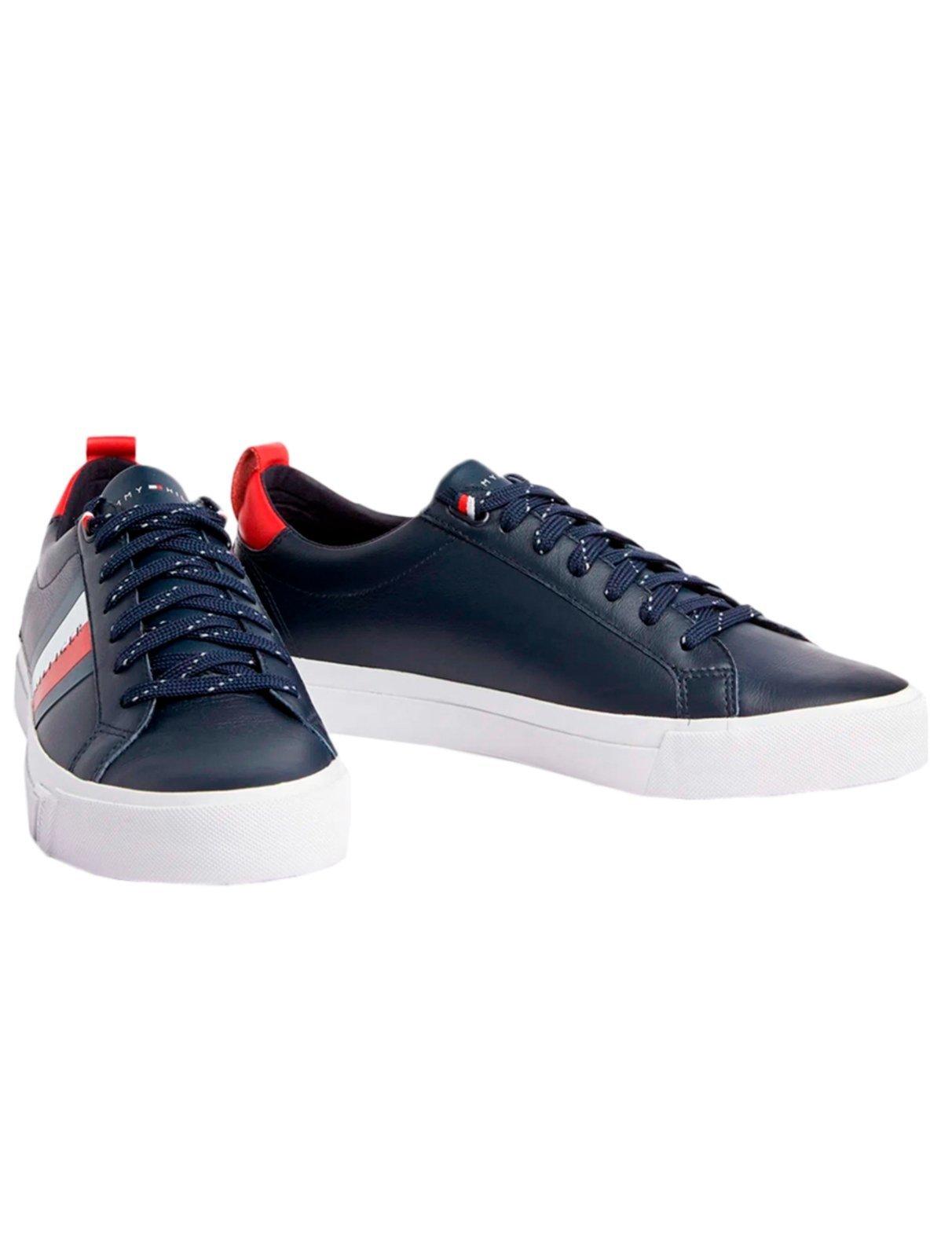 Tênis Tommy Hilfiger Masculino Couro Dino Azul Marinho