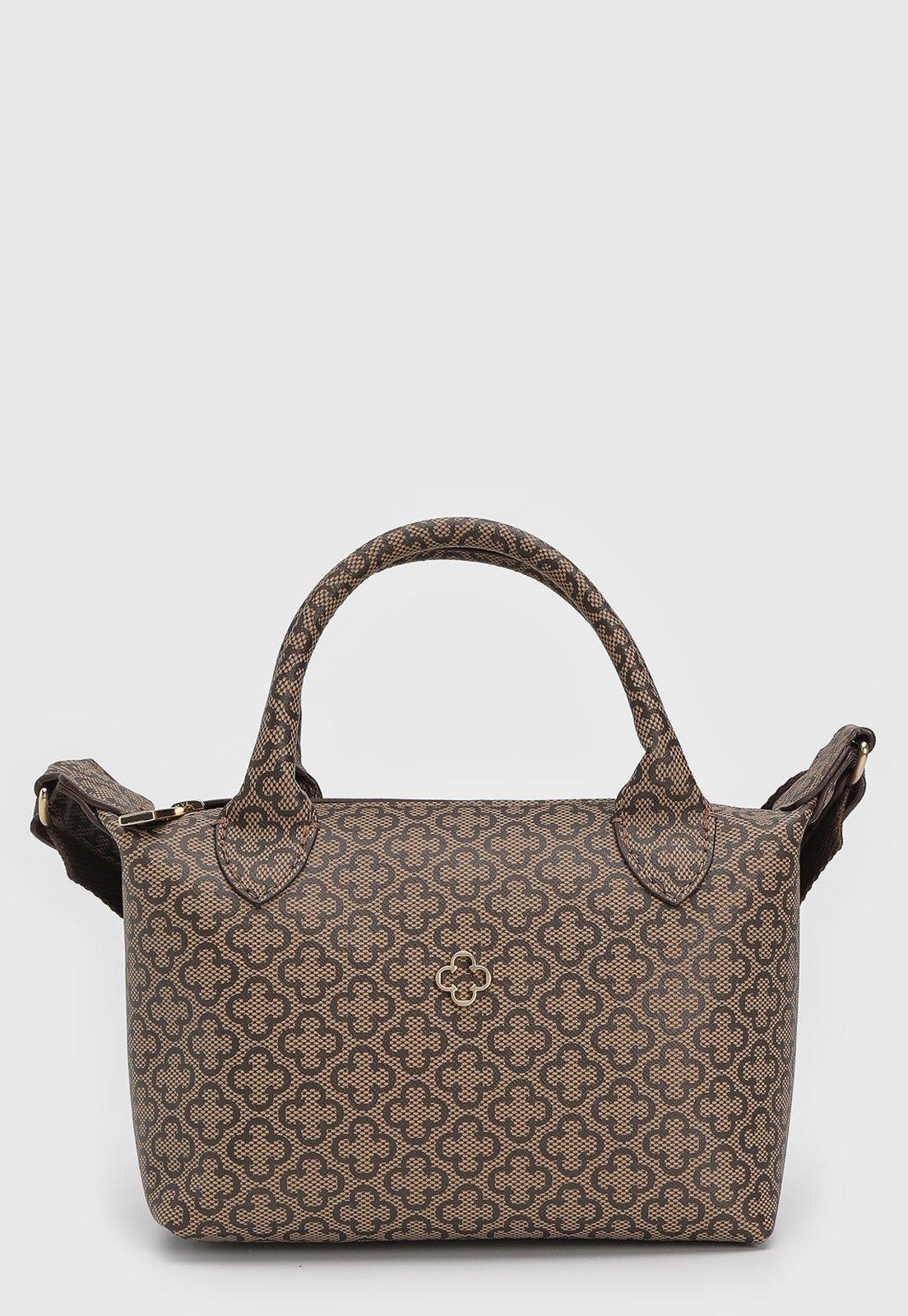 Bolsa Feminina Capodarte Monograma Média Marrom
