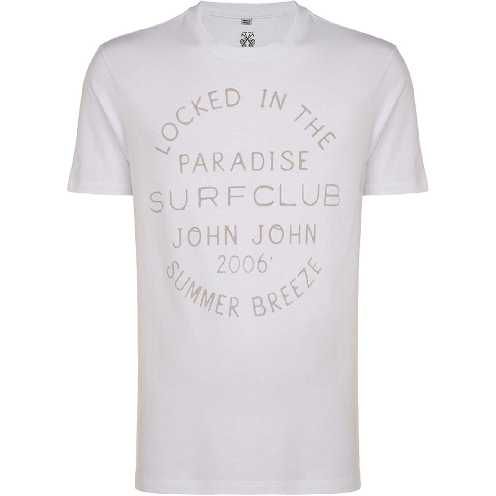 Camiseta John John Paradise Surfclub VE24 Branco Masculino
