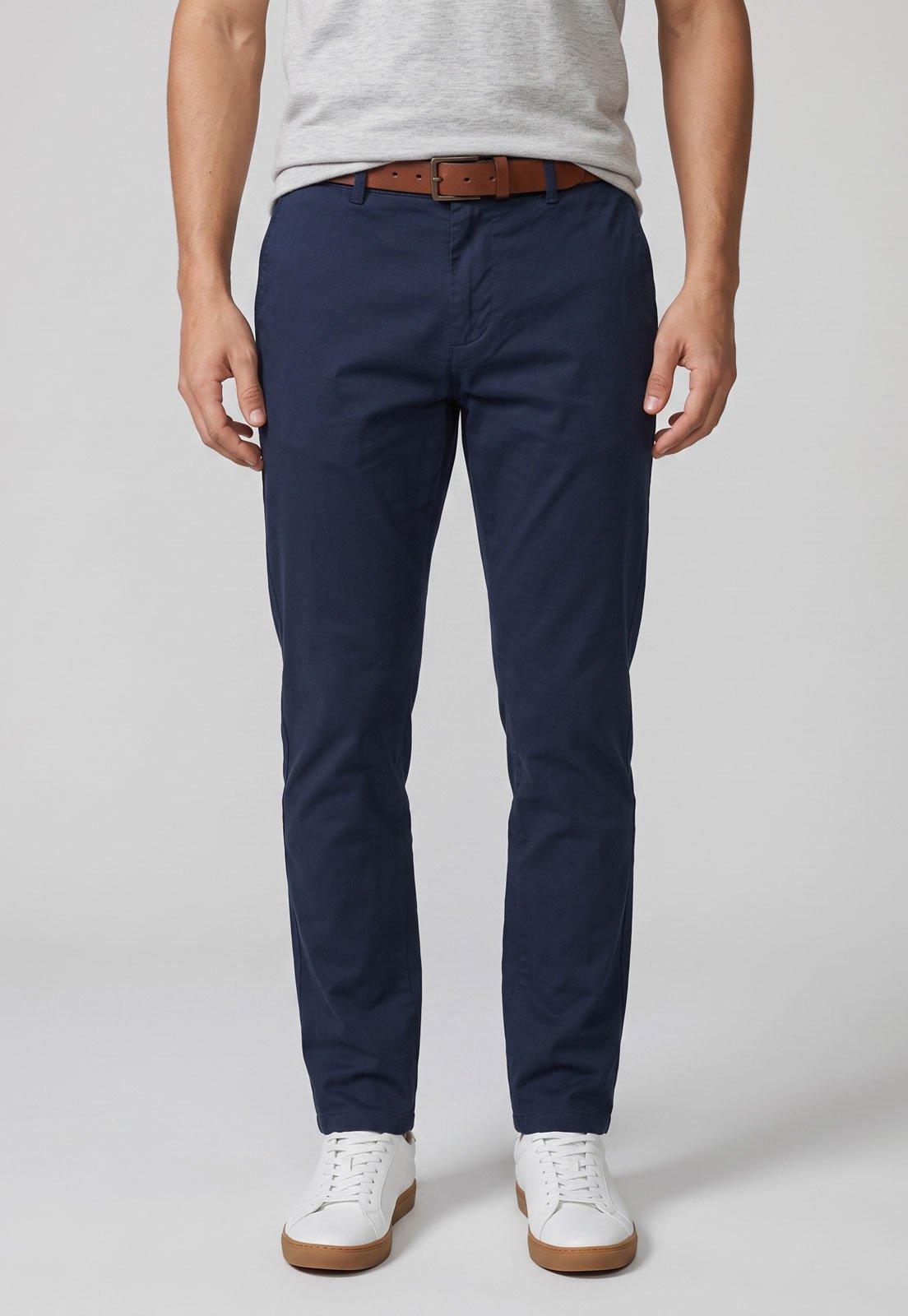 Calça Masculina Aramis Sarja Slim Azul