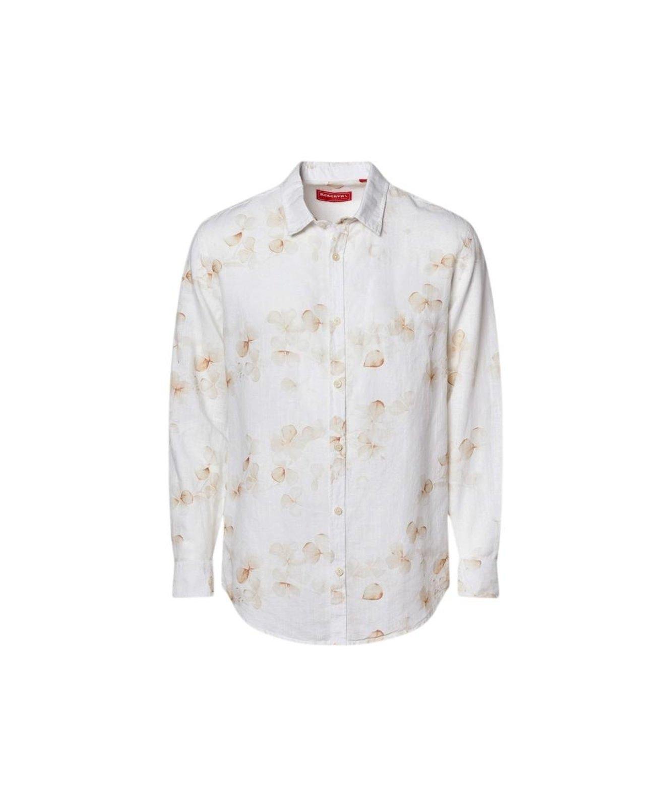 Camisa Ml Linho Estampa Lucky Gold Reserva