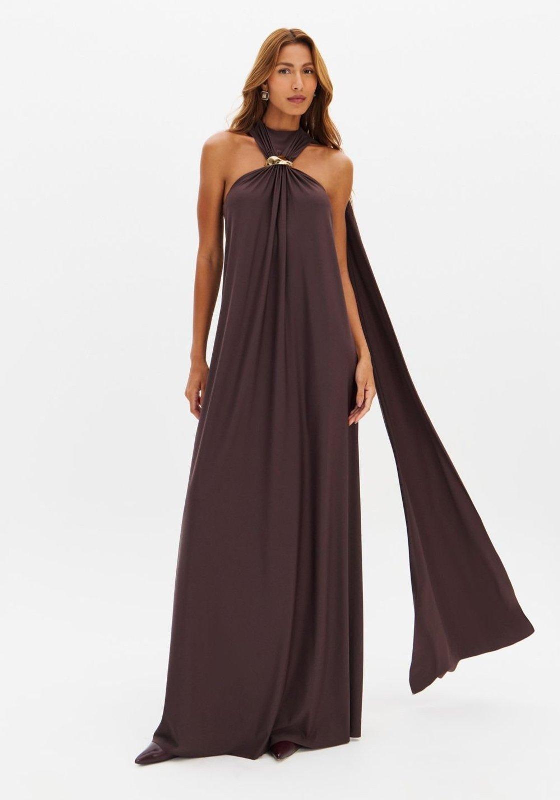 Vestido Longo Frente Única Lança Perfume
