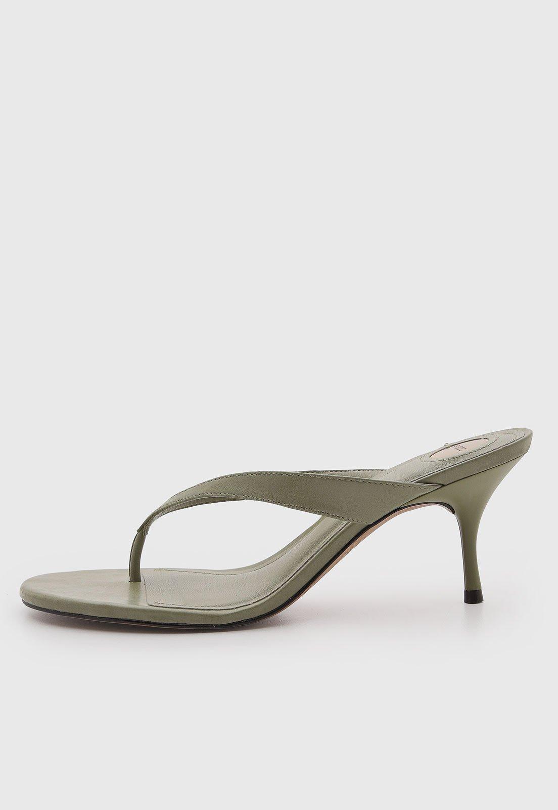 Sandália Feminina Arezzo Salto Fino Verde