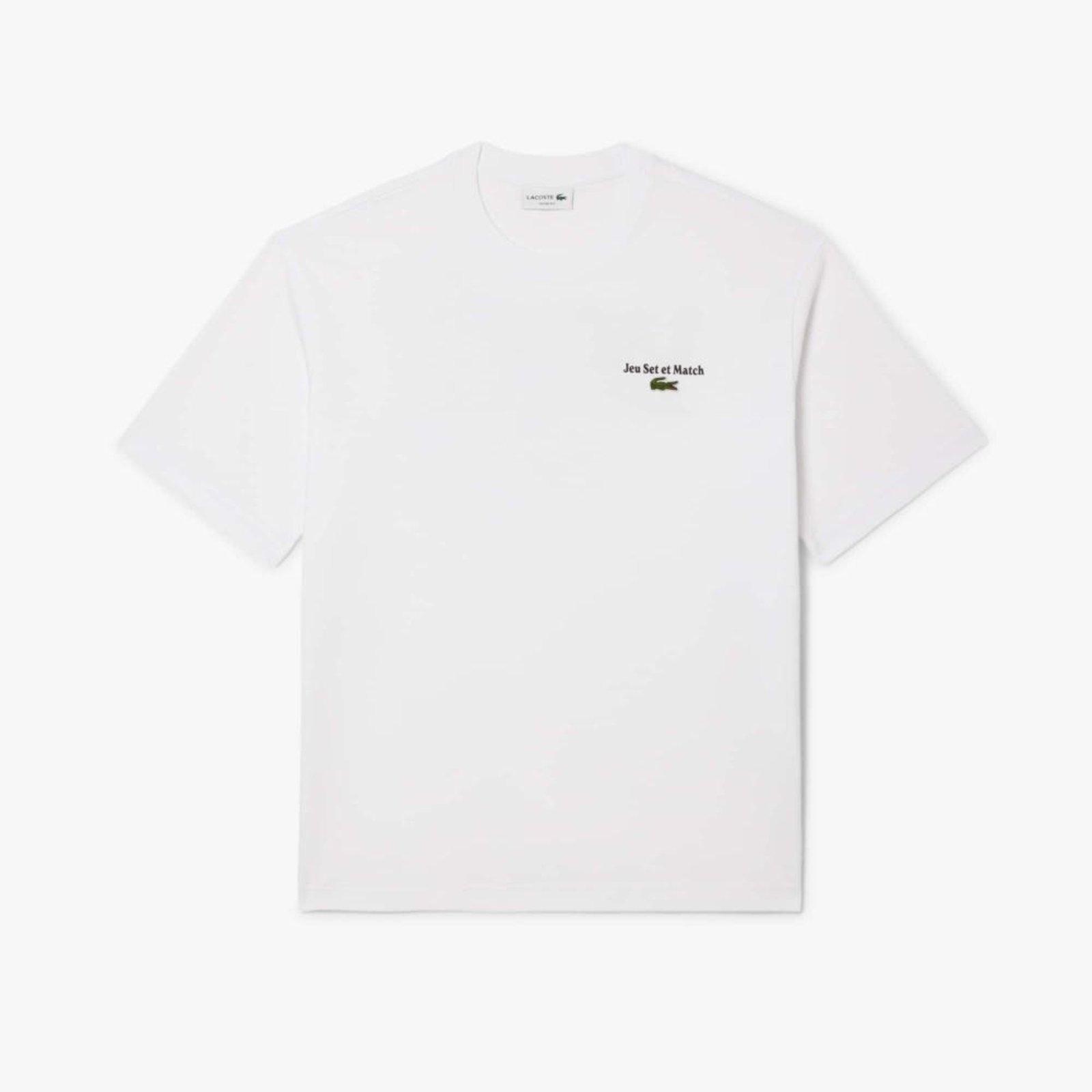 Camiseta Estampada de Malha Pesada de Caimento Folgado Branco
