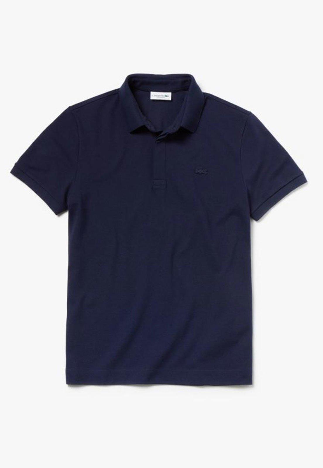 Camisa Polo Lacoste Paris Regular Fit Masculina em piquet de Algodão Stretch