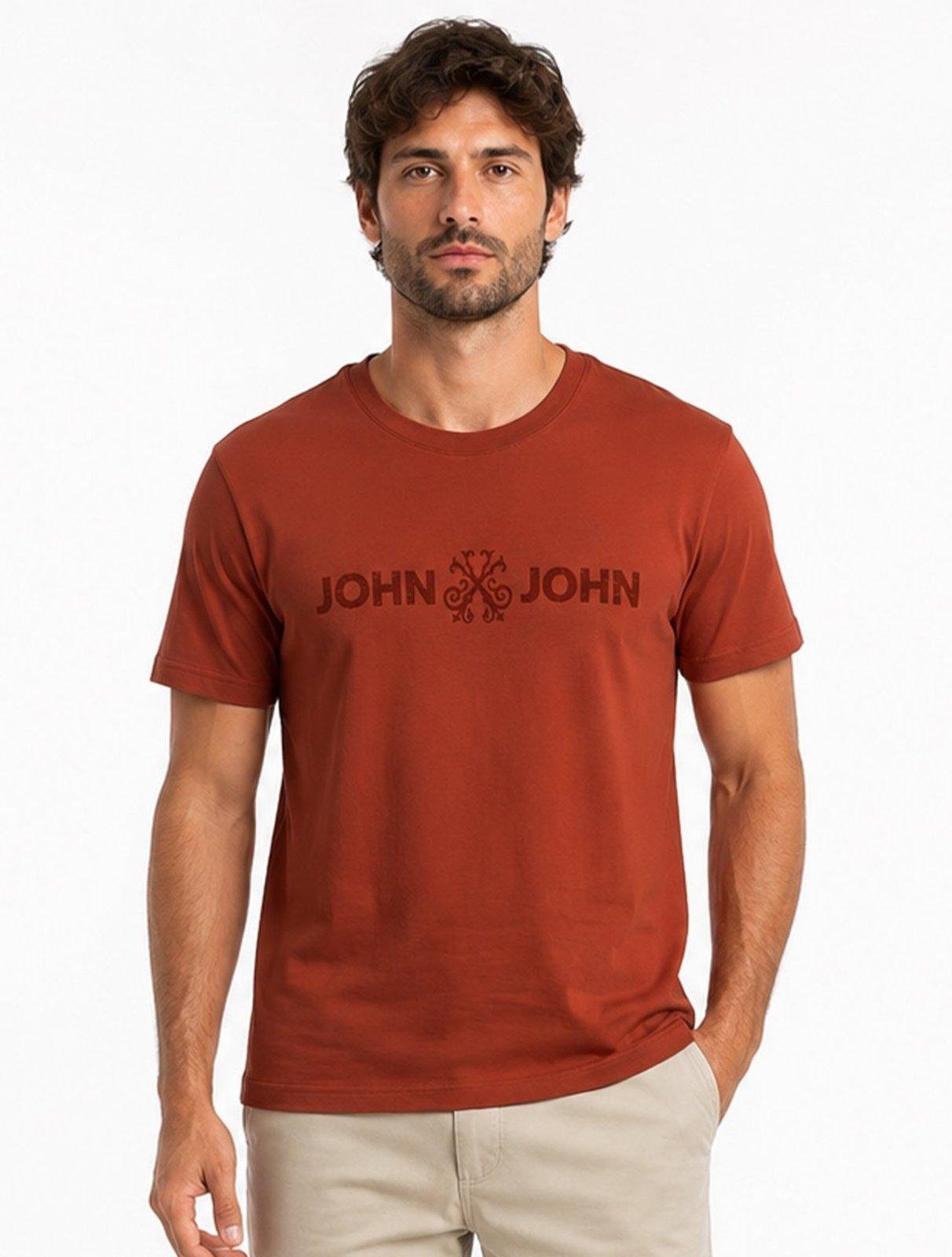 Camiseta John John Masculina Fit Basic Laranja Escuro