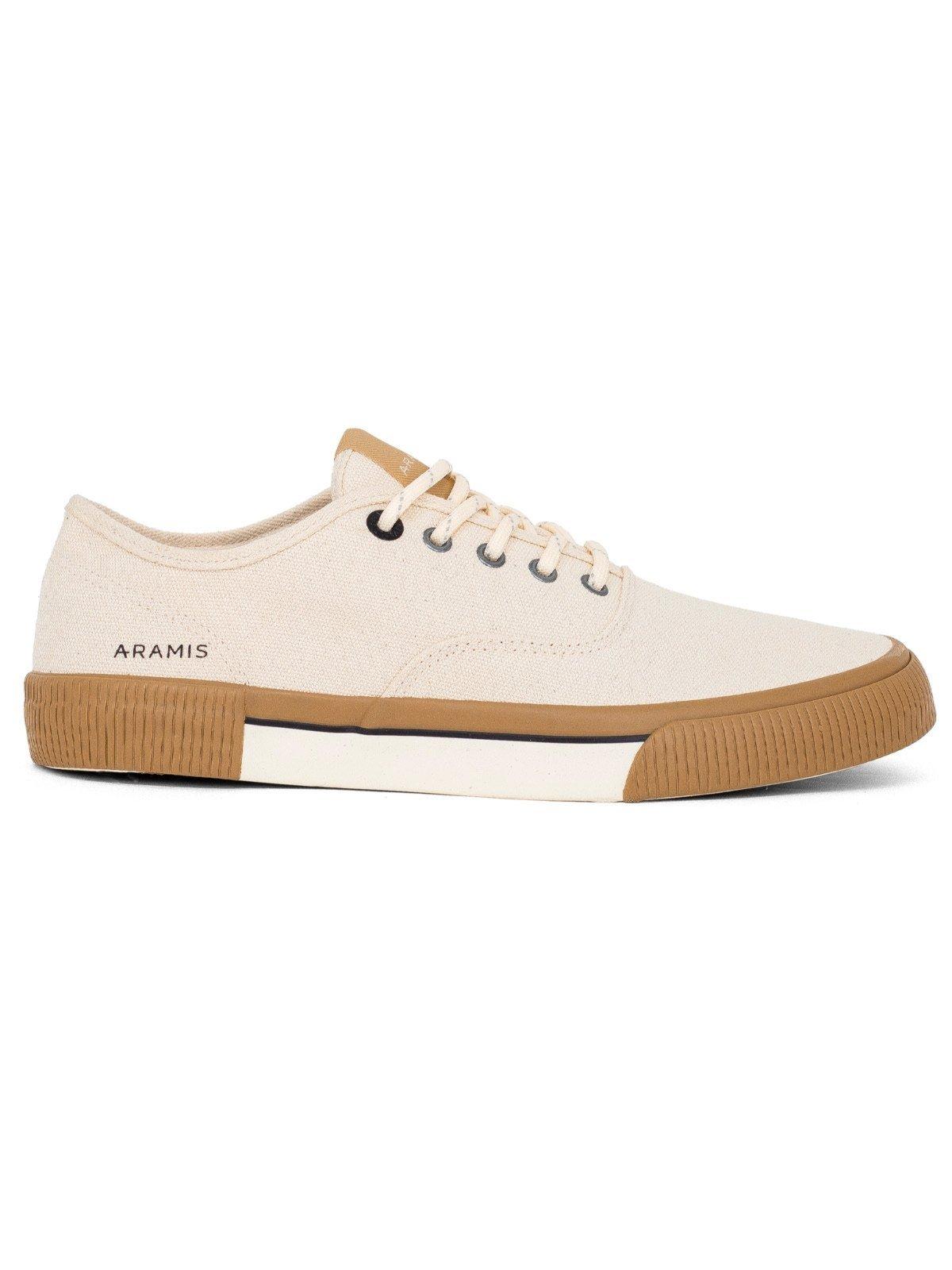 Tênis Masculino Aramis Casual Easy Rover Confortável Costurado Tecido Flexível Branco Off White