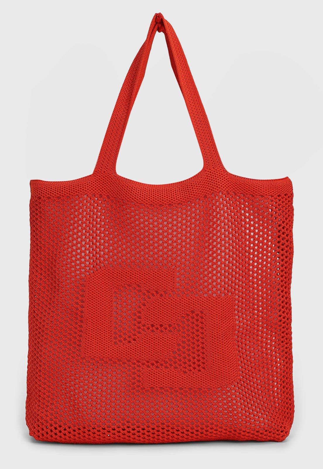Bolsa Feminina Colcci Malha Vazado Laranja