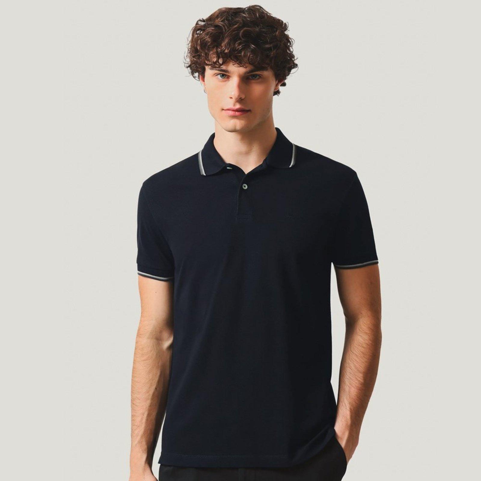 Camisa Polo Aramis Basic 4 Frisos Ve27 Marinho Masculino