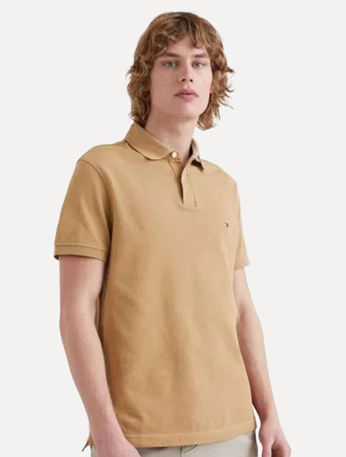 Polo Tommy Hilfiger Masculina Regular Piquet 1985 Cáqui