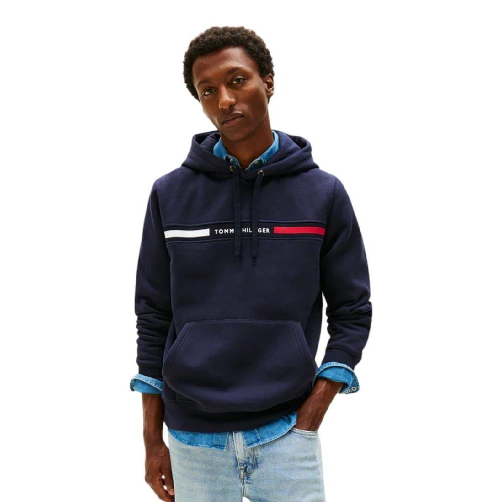 Moletom Tommy Hilfiger Chest Insert Masculino Azul Marinho