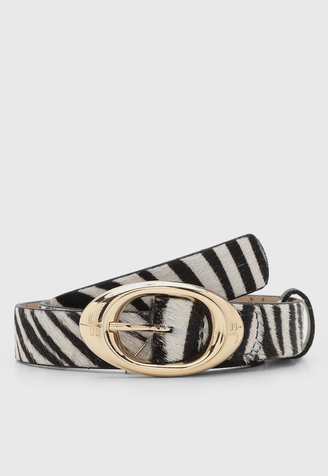 Cinto Feminino Jorge Bischoff Anima Print Preto
