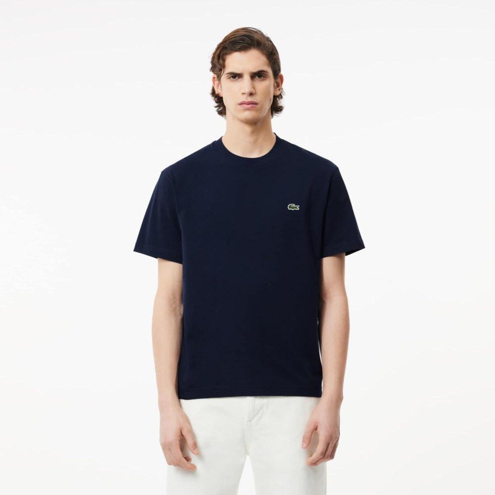 Camiseta Clássica de Algodão com Ajuste Regular Azul
