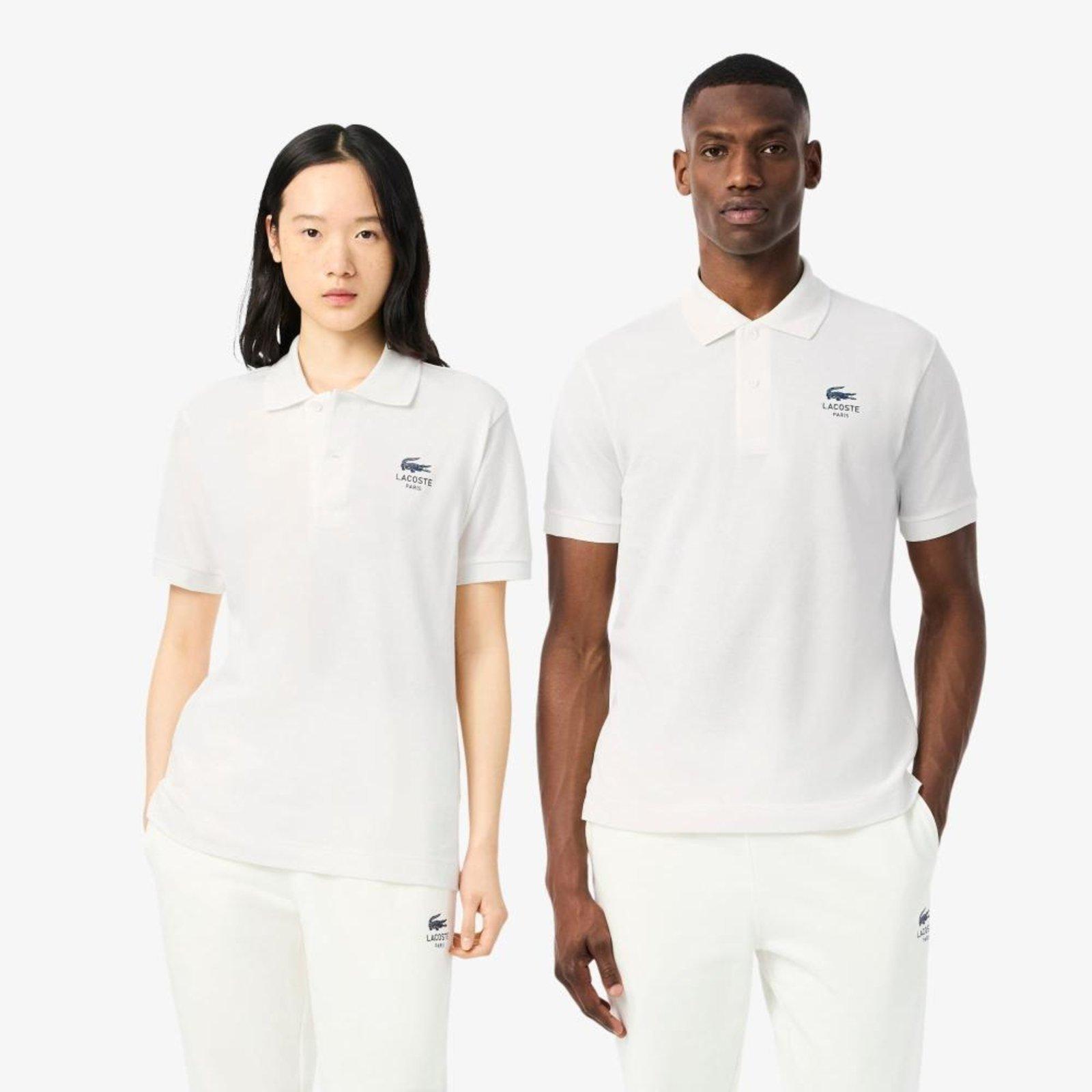 Polo Clássico Fit com Estampa Assinatura L.12.12 Branco