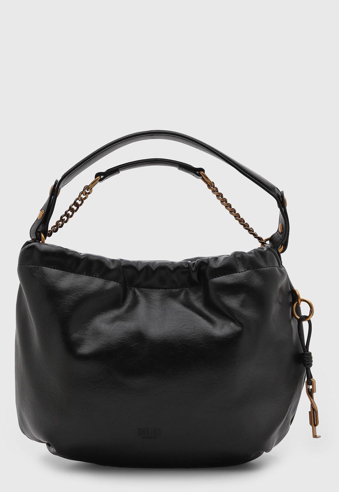 Bolsa Feminina Santa Lolla Alça Corrente Preta