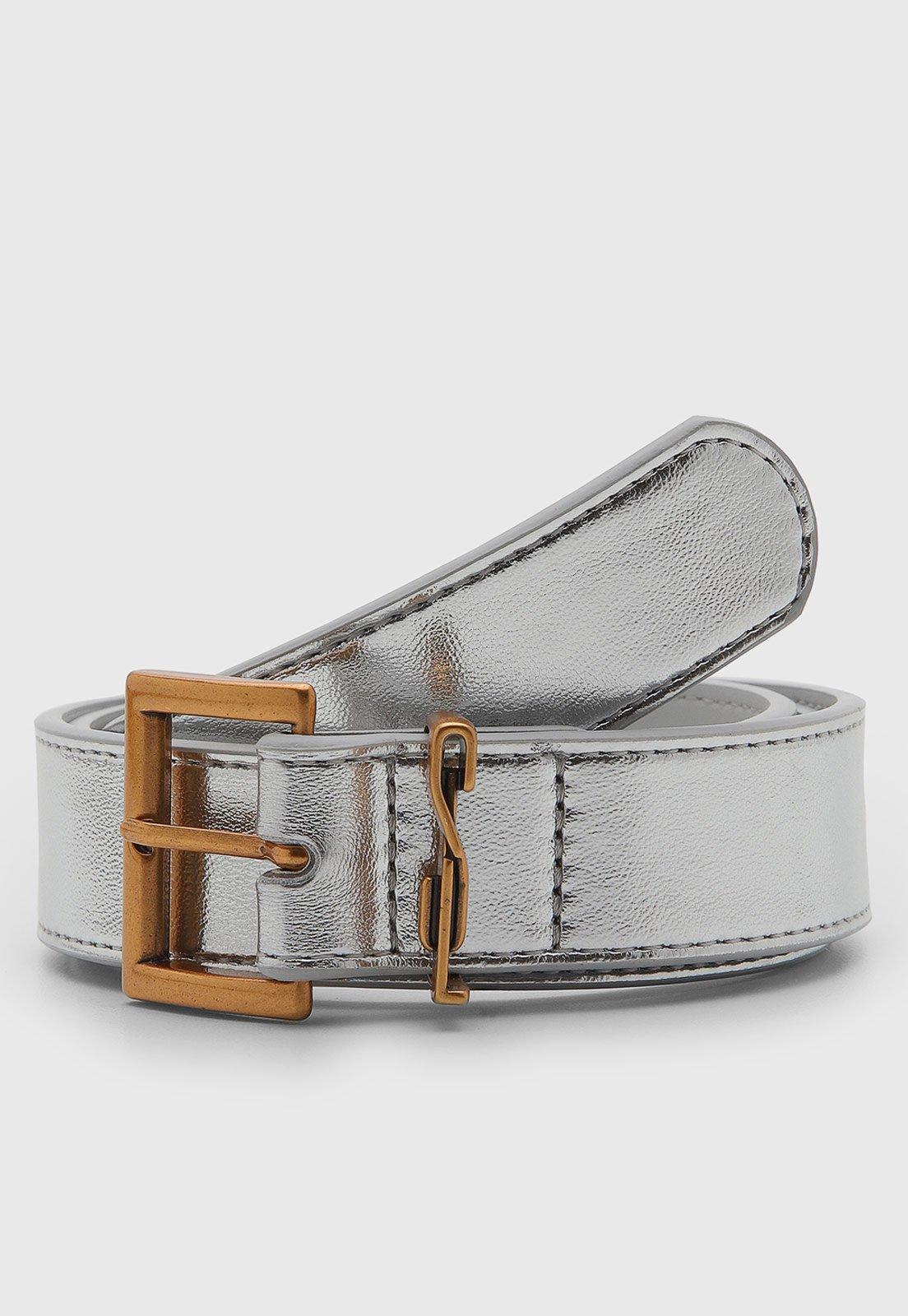 Cinto Feminino Santa Lolla Fivela Metálica Prata