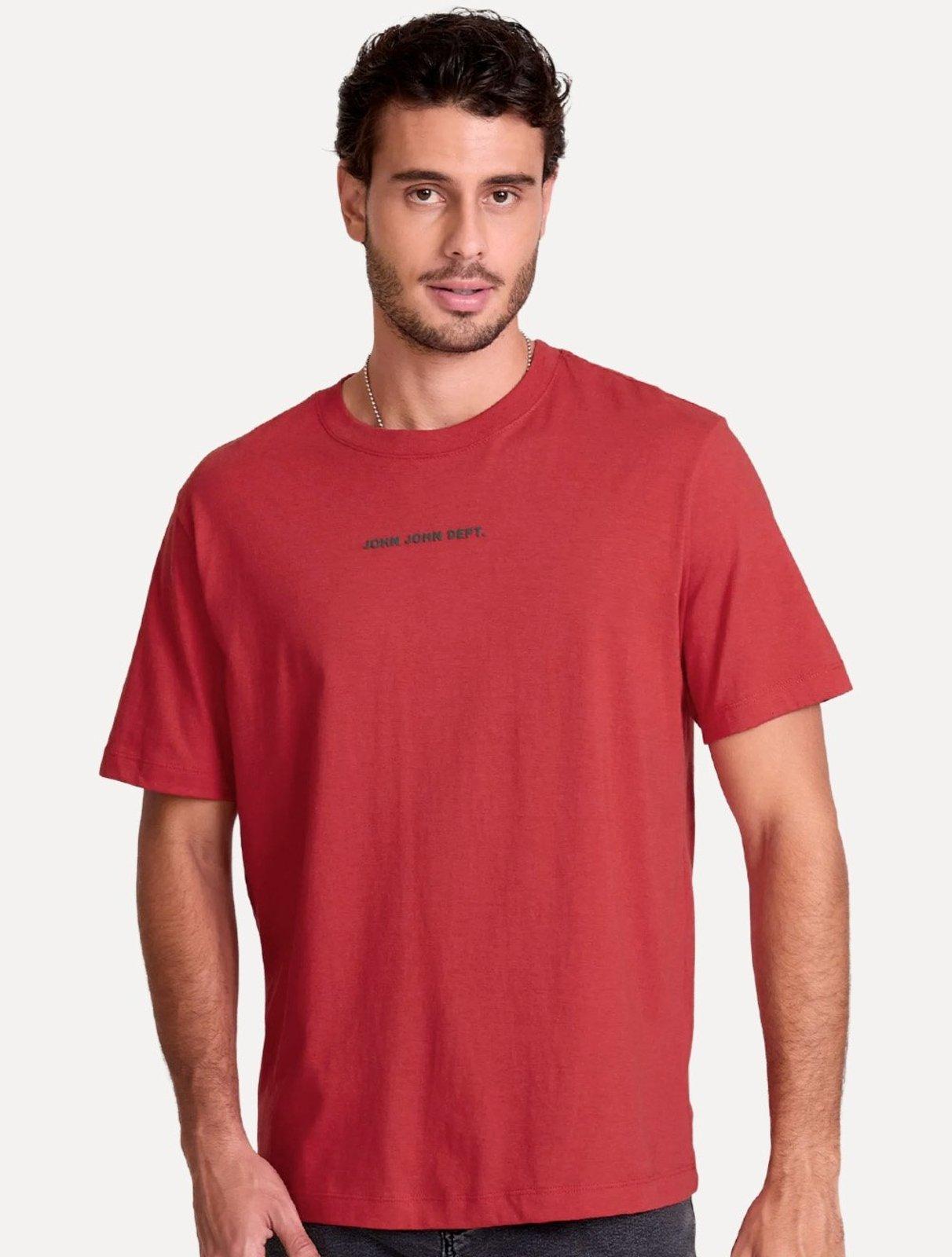 Camiseta John John Masculina Relaxed Fit Lost Vermelho