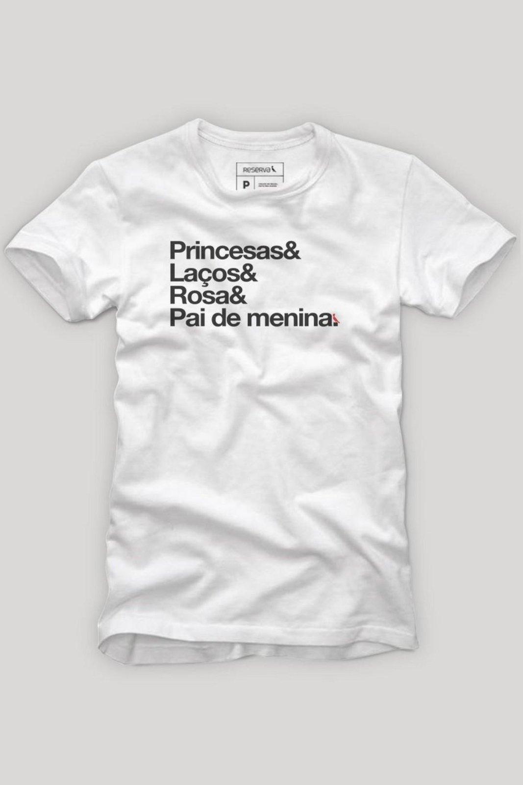 Camiseta Pai De Princesa Reserva Branco