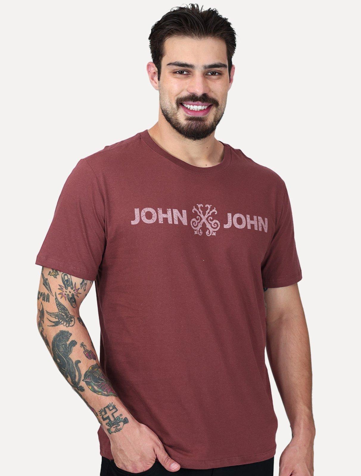 Camiseta John John Masculina Fit Basic Vinho