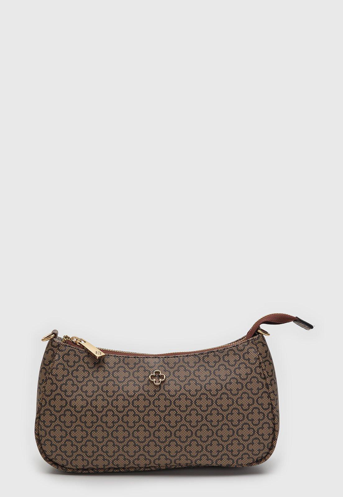 Bolsa Média Capodarte Monograma Marrom