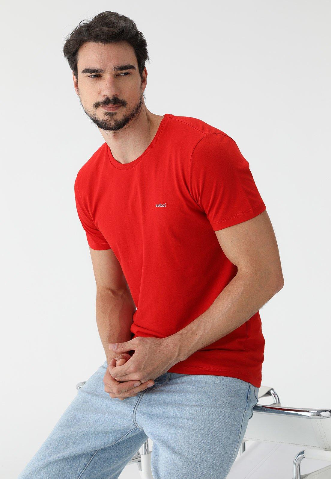 Camiseta Colcci Reta Logo Vermelha