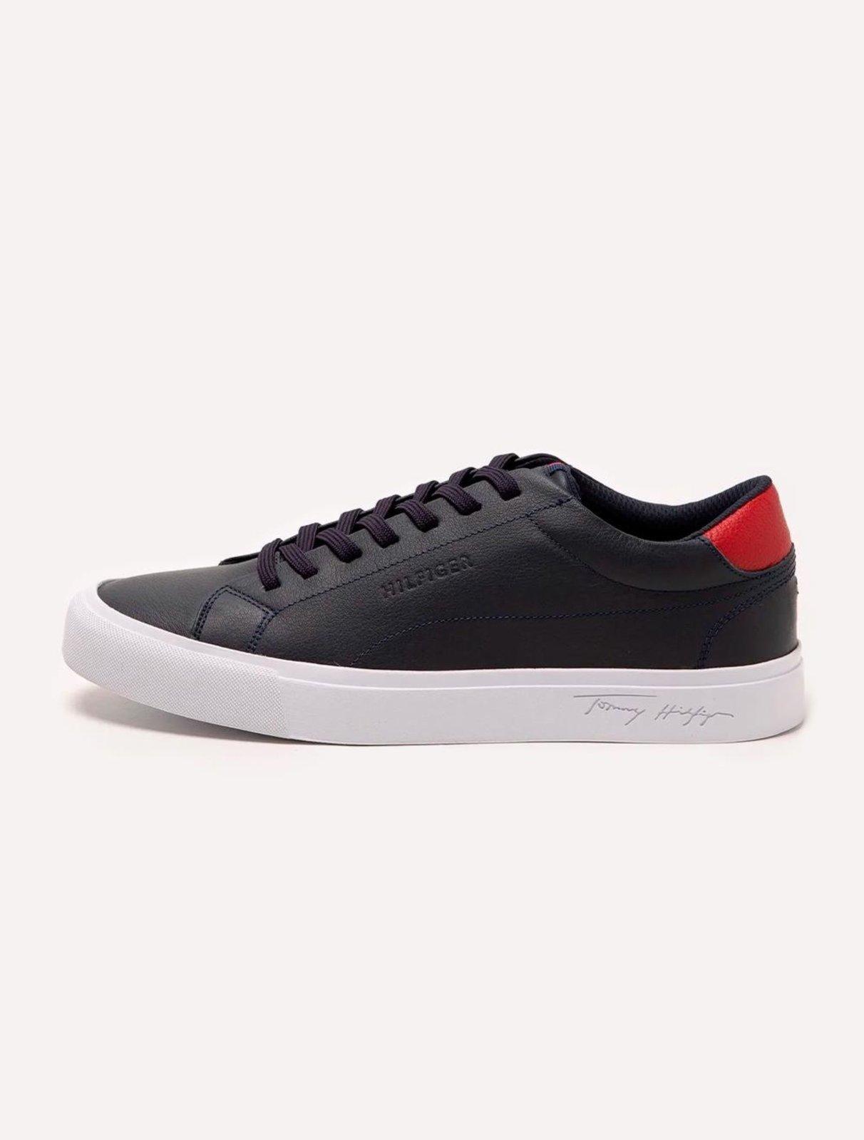 Tênis Tommy Hilfiger Masculino Couro Greg 1A Azul Marinho