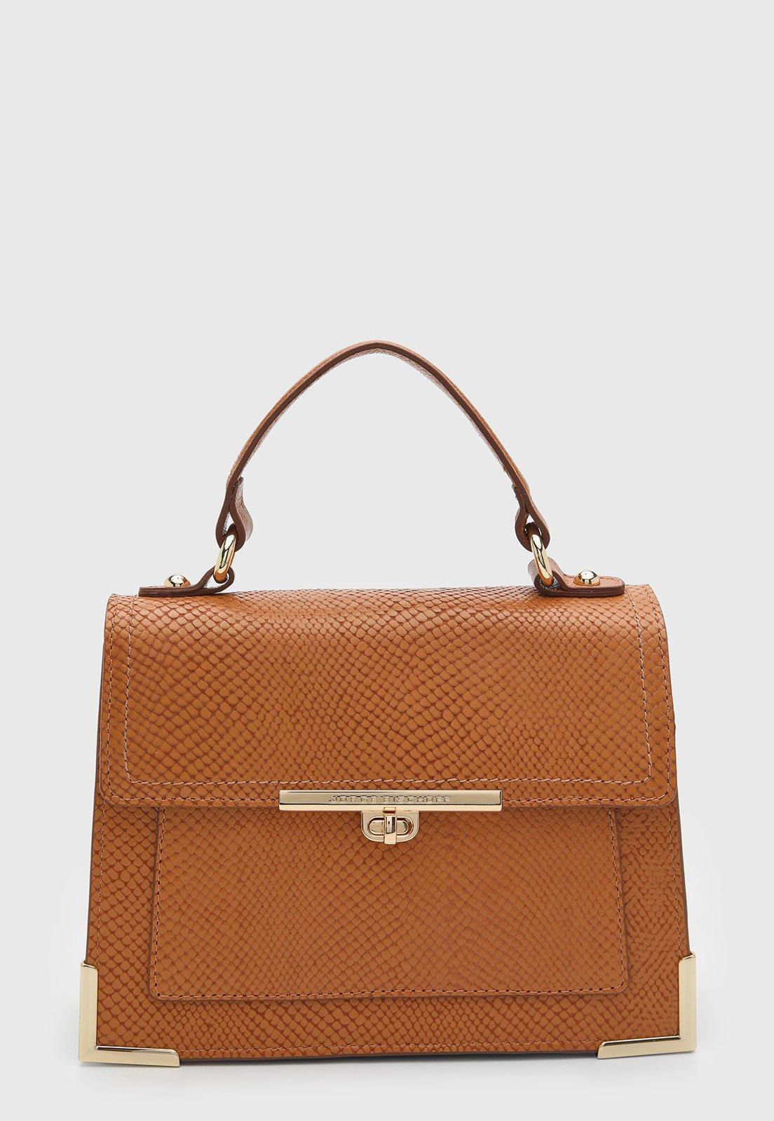 Bolsa Jorge Bischoff Couro Caramelo