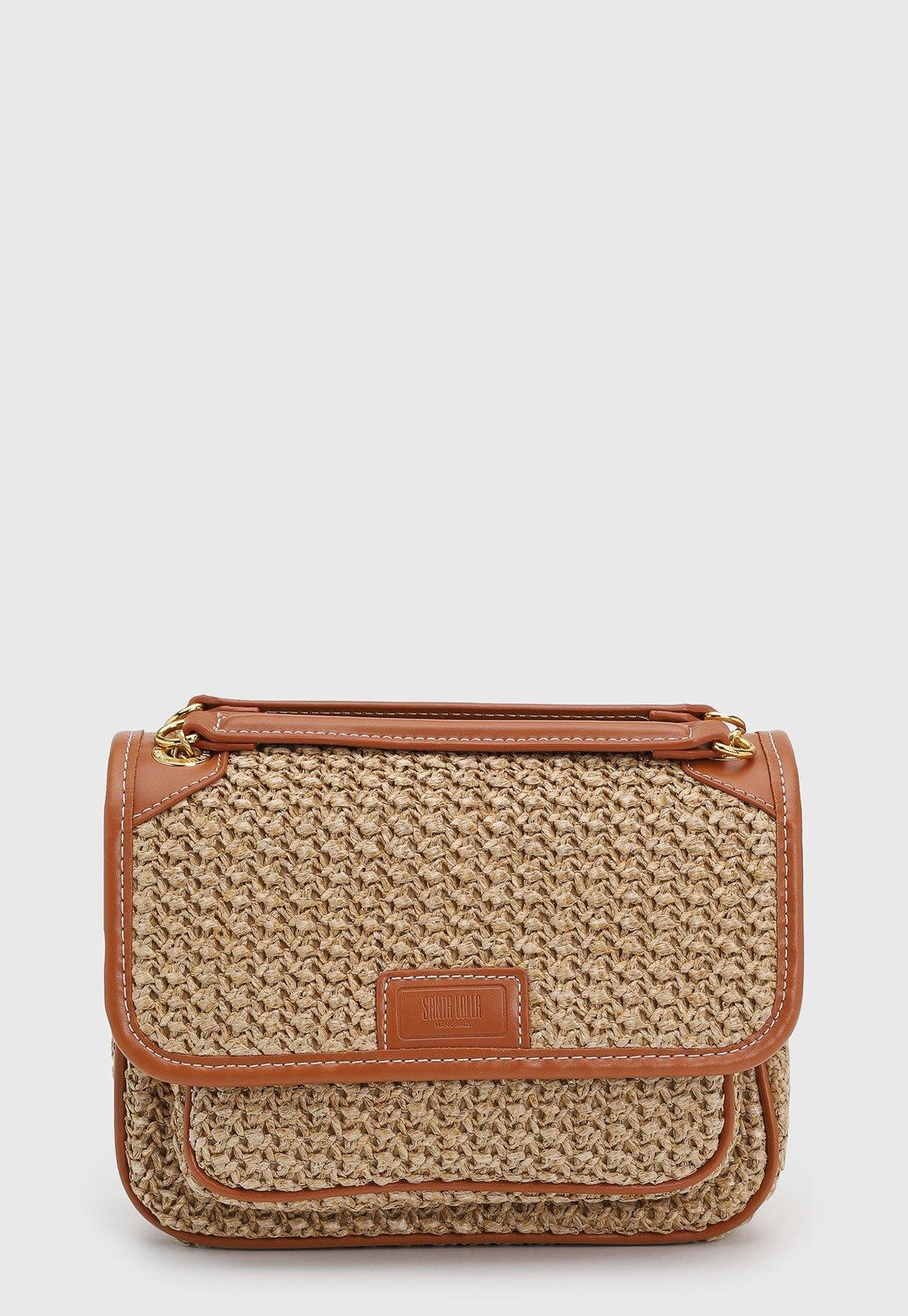 Bolsa Feminina Santa Lolla Tramada Caramelo