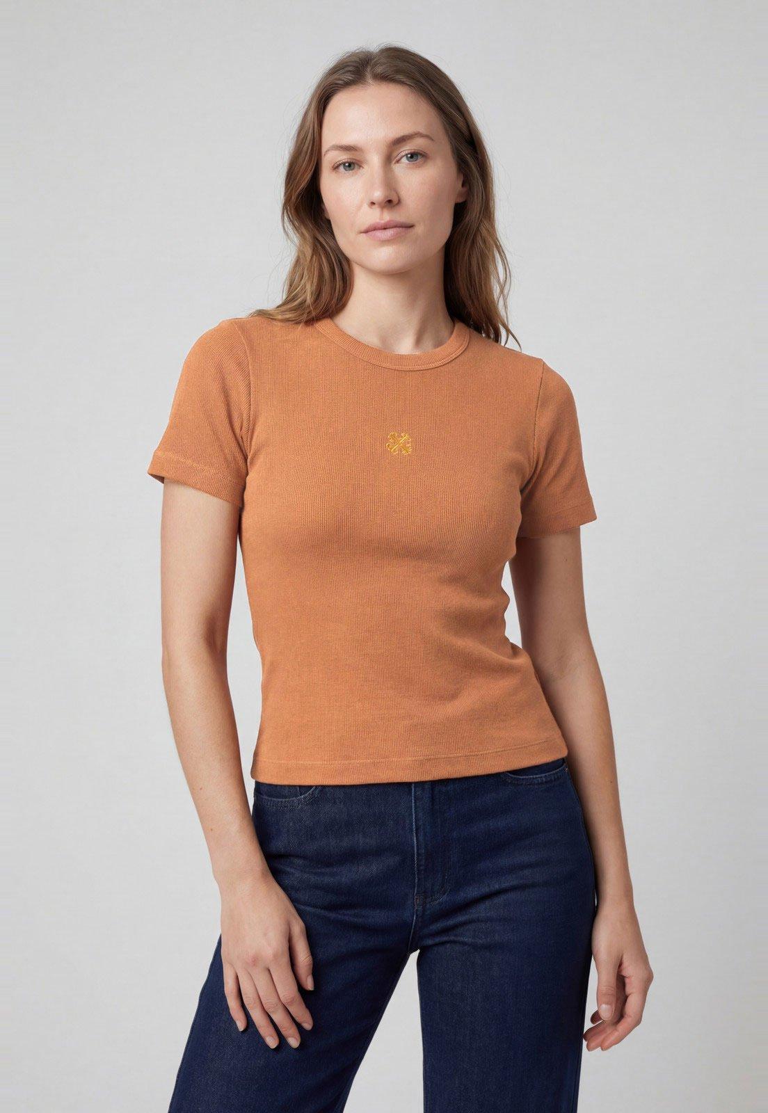 Blusa Feminina John John Algodão Laranja