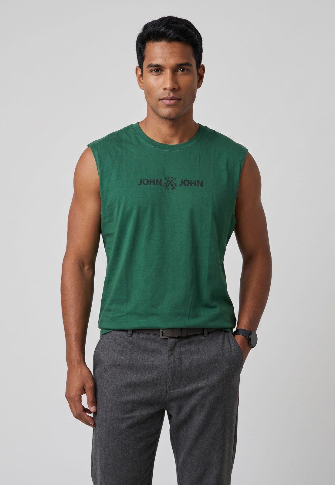 Regata Masculina John John Logo Verde